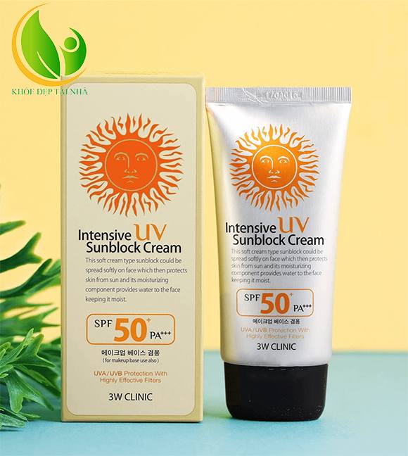 Kem chống nắng 3W Clinic bảo vệ da tránh tác hại từ ánh nắng mặt trời hiệu quả